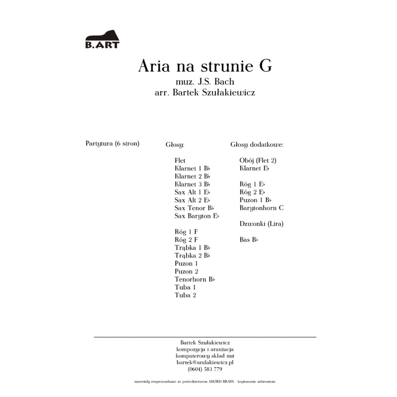 Nuty.eu - Aria na strunie G